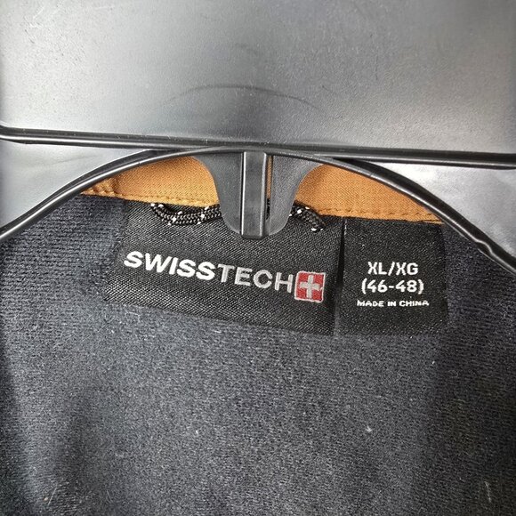 SwissTech Mens XL Tan Full Zip Jacket With Pockets - Picture 3 of 5